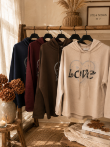 ✨ LOVE HOODIE FRÅN ZABAIONE – MJUK, LEDIG & GLITTRANDE ✨(EJ BYTE,RETURRÄTT)