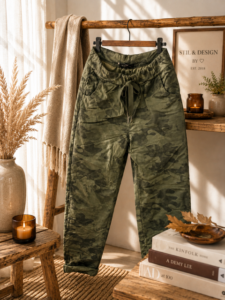 Fräcka magiska byxor i grön camouflage