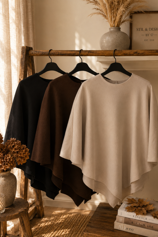 ✨ ASYMMETRISK PONCHOTOPP FRÅN ZABAIONE – ELEGANT, LUFTIG & SMICKRANDE ✨(EJ BYTE/RETURRÄTT)