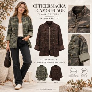 🪖 Officer Chic – tuff camouflagejacka från Train of Trend(EJ BYTE,RETURRÄTT)