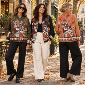 🐆 Bomberjacka med leopardmotiv från Train of Trend (EJ BYTE/RETURRÄTT)