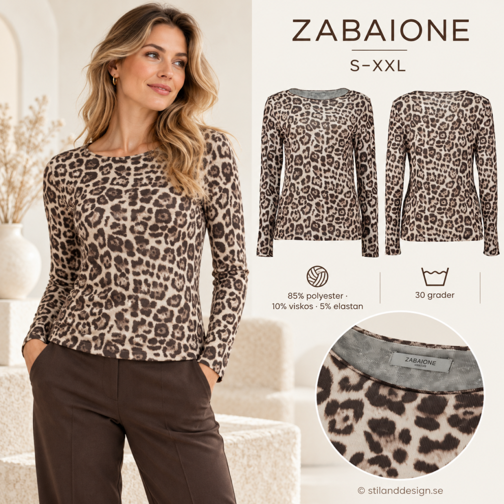 đ€ Leopardmönstrad topp frĂ„n Zabaione