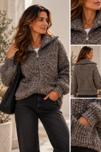 🤎 Cozy Luxe – stickad cardigan från Caramell Fashion ✨