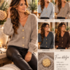 ✨ Golden Glow – mjukstickad cardigan från Caramell Fashion