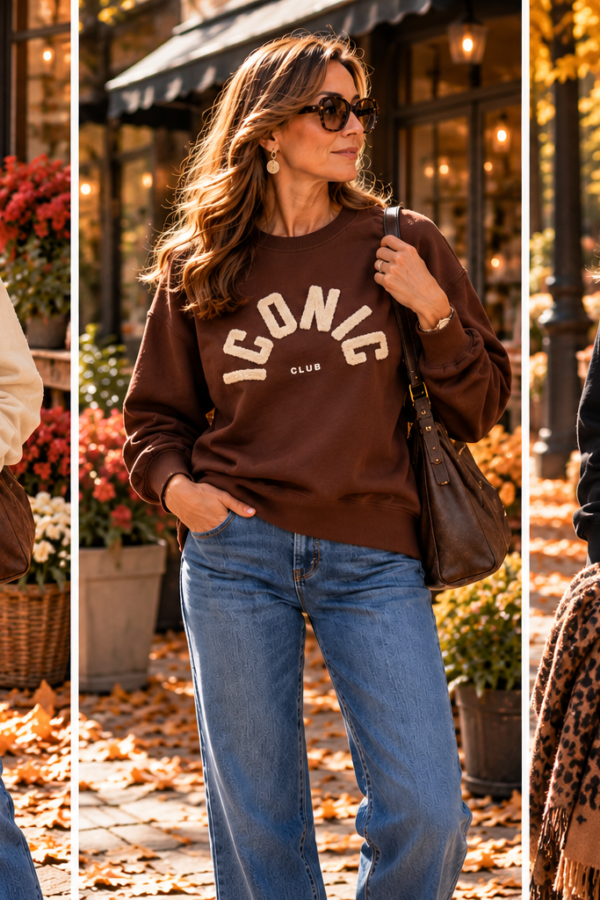 🤎 ICONIC – trendig sweatshirt från Caramell Fashion ✨(Ej byte & Retur)