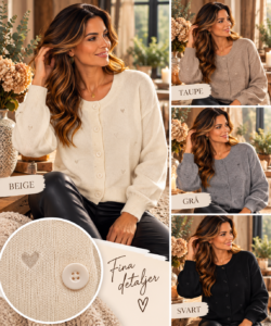 🤍 Heart to Heart – mjukstickad cardigan från Caramell Fashion