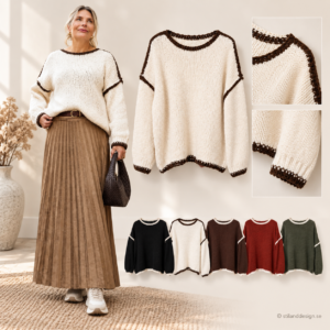 🧶 Contrast Chic – stickad tröja från Train of Trend(EJ BYTE,RETURRÄTT)